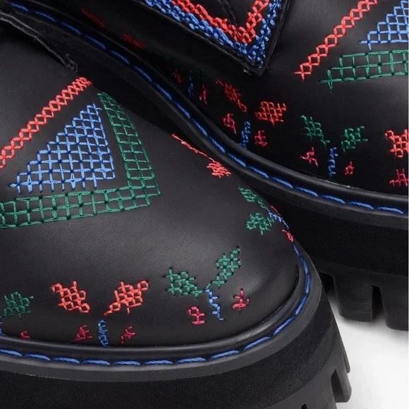 FARM Rio Black Boots with Red and Blue Accents - Picture 4 of 13